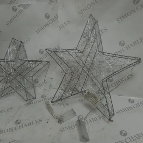 SET OF 2 LIGHT UP STAR ROOM DECORATIONS