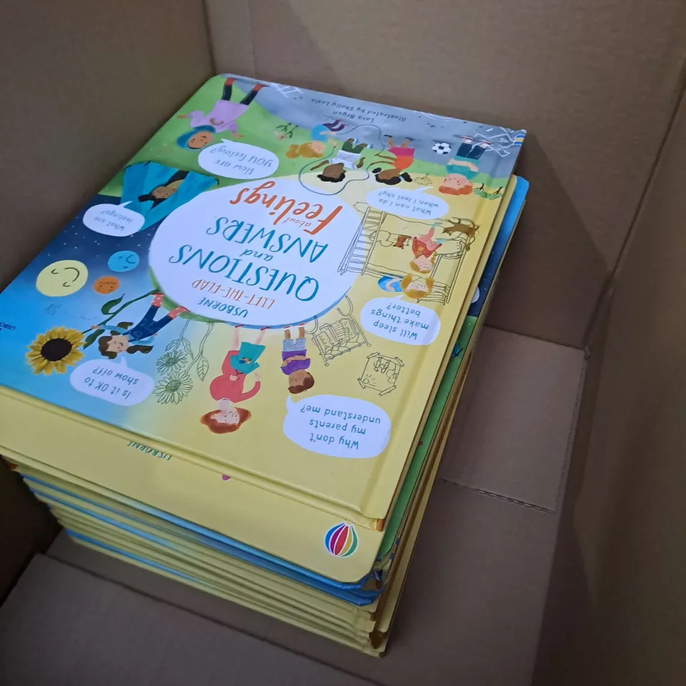 LOT OF 18 USBORNE LIFT THE FLAP QUESTIONS AND ANSWERS ABOUT FEELINGS BOOKS