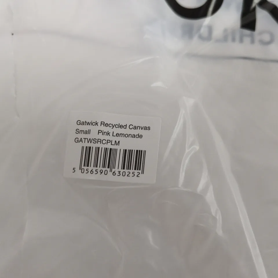 ROKA LONDON GATWICK RECYCLED SMALL CANVAS BAG IN PINK LEMONADE