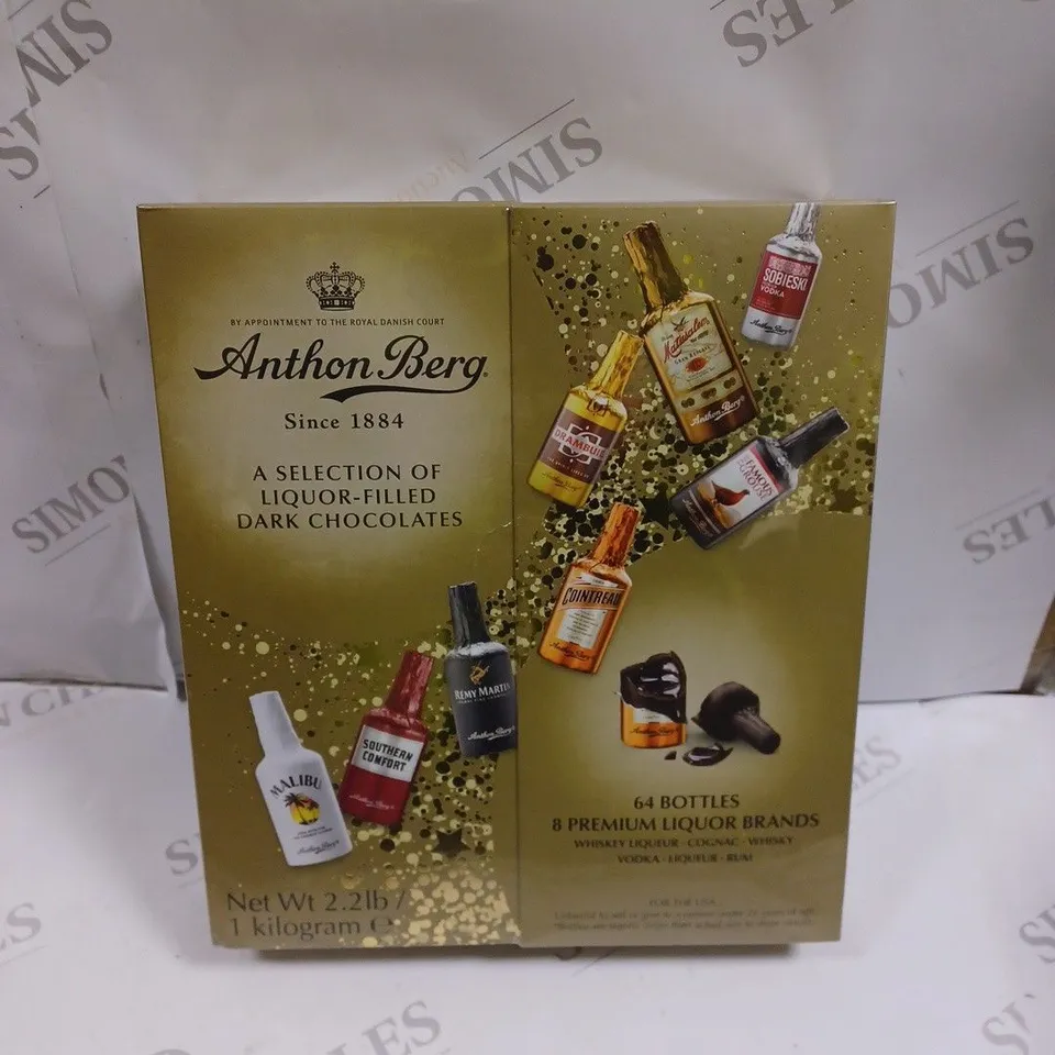 SEALED ANTHON BERG PREMIUM LIQUOR FILLED DARK CHOCOLATES - 1KG 