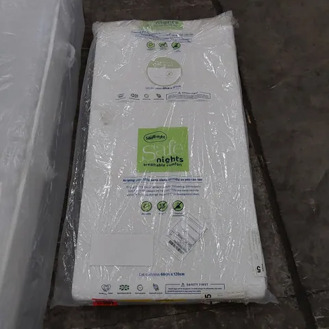 QUALITY BAGGED SILENTNIGHT SAFE NIGHTS ESSENTIALS COT BED MATTRESS 70 X 140CM