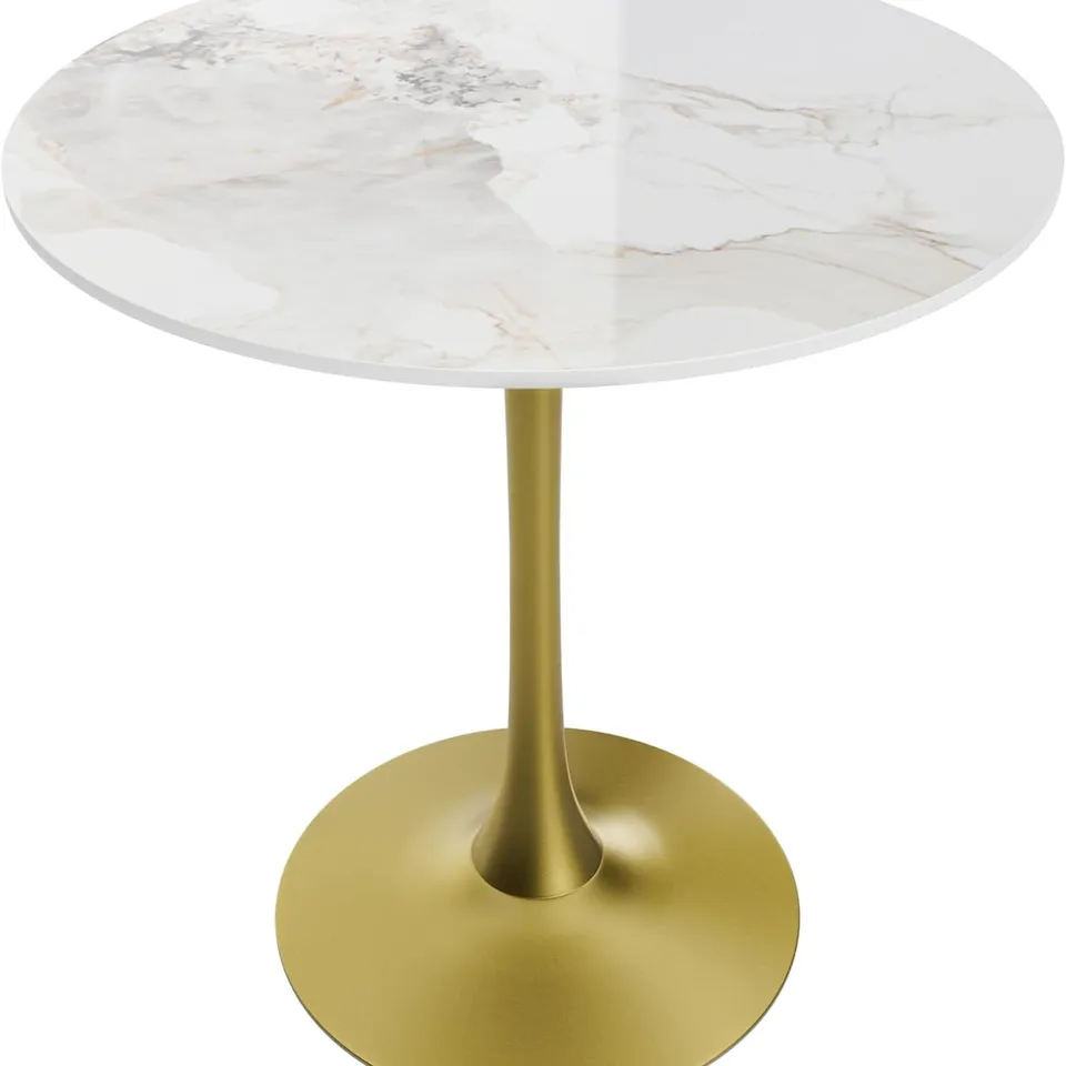 BOXED FATIVO KITCHEN DINING TABLE MARBLE EFFECT TABLETOP