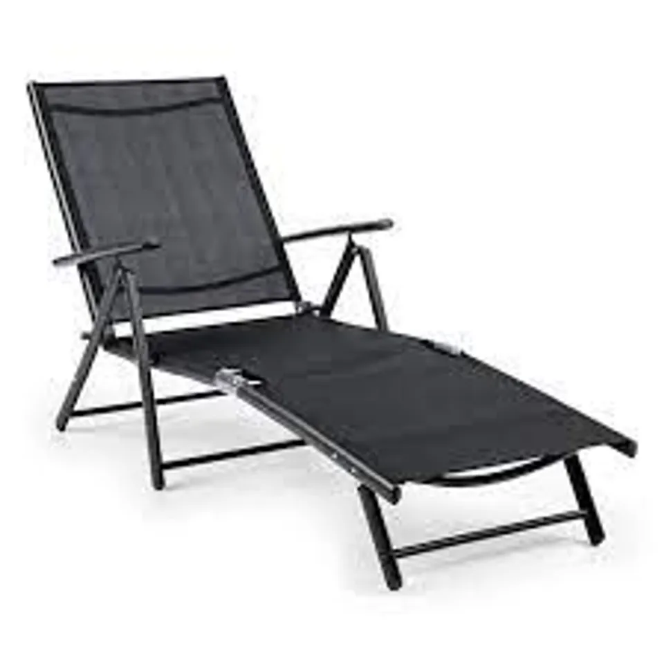 BOXED MODERNA BLACK SUN LOUNGER (1 BOX)