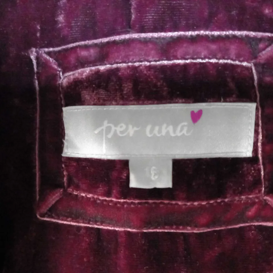 PER UNA VELVET BLAZER JACKET - SIZE 16