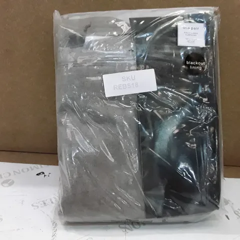 BRAND NEW FUSION FULLY LINED BLACKOUT CURTAINS - 168CM X 137CM (CHARCOAL)