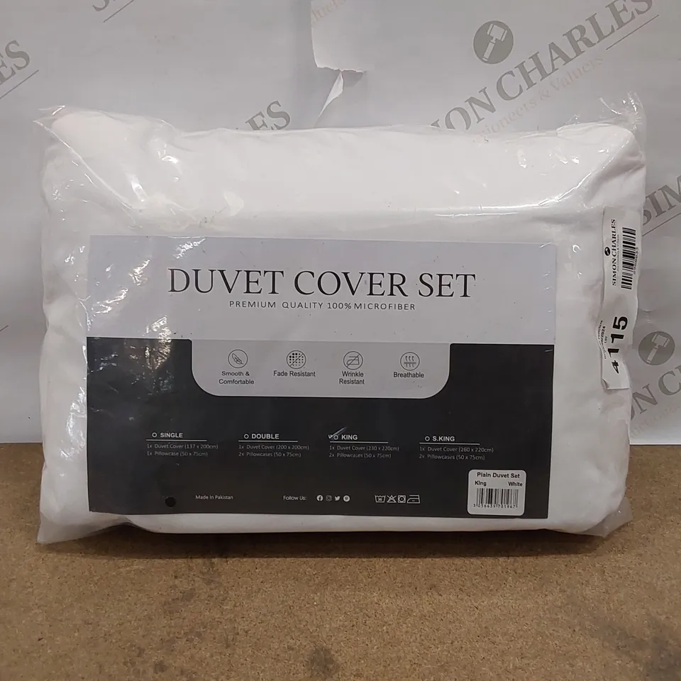 DUVET COVER SET IN WHITE - KING