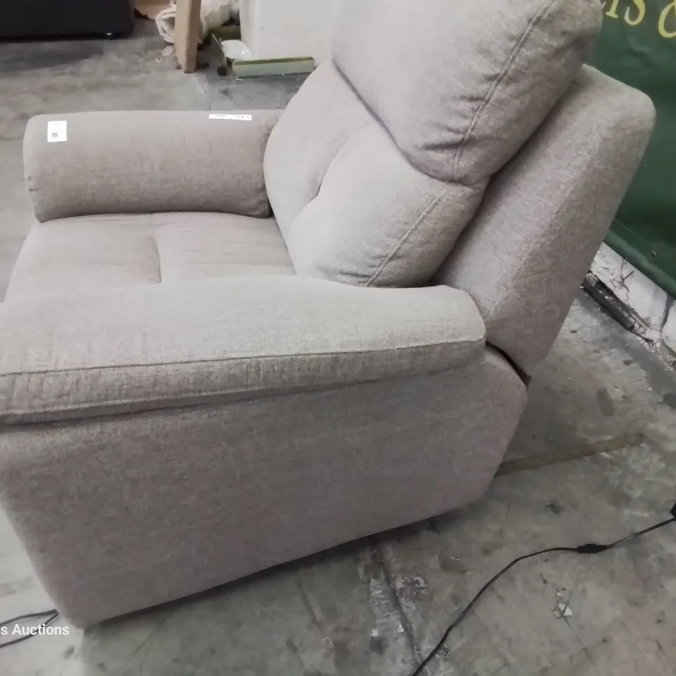 QUALITY BRITISH DESIGNER & MANUFACTURED G PLAN BURFORD POWER RECLINING EASY CHAIR NIMBUS EARTH FABRIC 