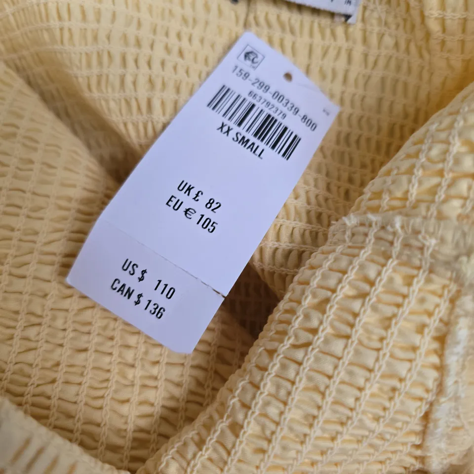 ABERCROMBIE & FITCH YELLOW SMOCKED DRESS, WOMEN'S, UK 2 (XXS)