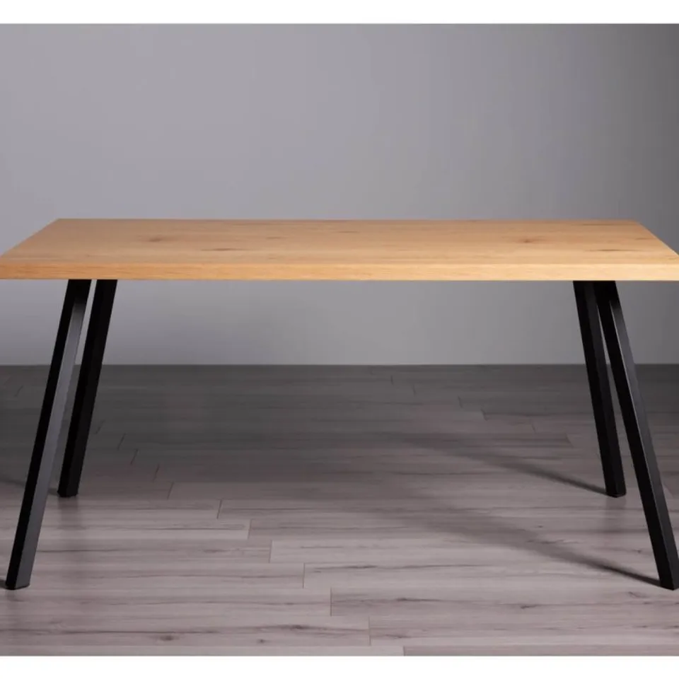 BOXED OAK EFFECT FINISH RECTANGULAR DINING TABLE TOP - BOX 1 OF 2 ONLY