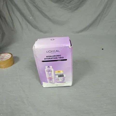 L'ORÉAL PARIS HYALURONIC HYDRATION TRIO – DAY CREAM, SHAMPOO & MASK (BOXED)