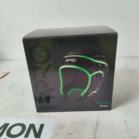 N-PRO HEAD GUARD HEADGEAR – BLACK/GREEN, MEDIUM CHILD 51CM
