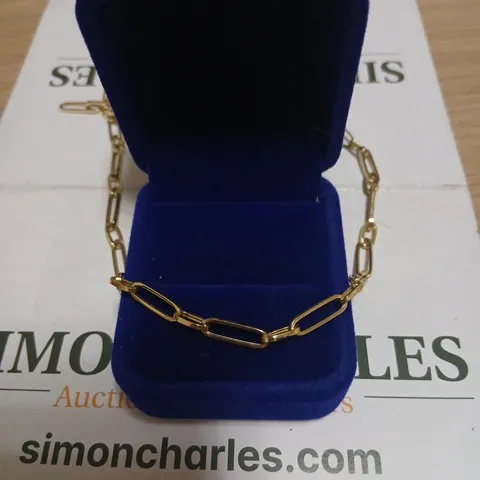 GOLD 9CT ITALIAN GOLD PAPERCLIP NECKLACE 4.1G 