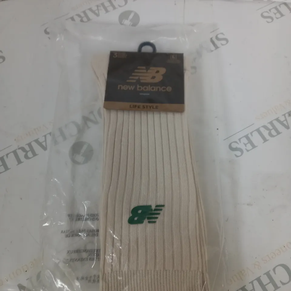 NEW BALANCE PACK OF 3 SOCKS SIZE L