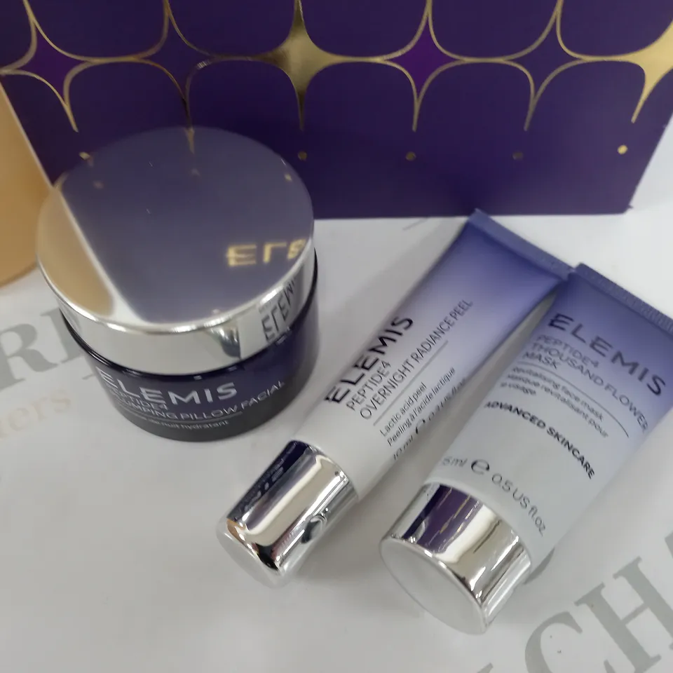 LOT OF 5 ASSORTED ELEMIS BEAUTY ITEMS TO INCLUDE TONER AND FACE MASK