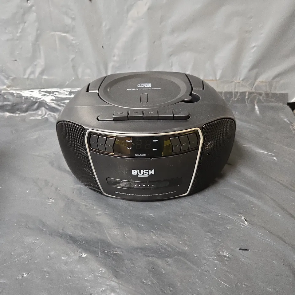 BOXED BUSH CD/CASSETTE BOOMBOX WITH RADIO