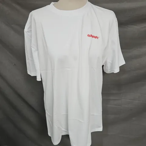 CARHARTT WIP TEE IN WHITE/RED SIZE L