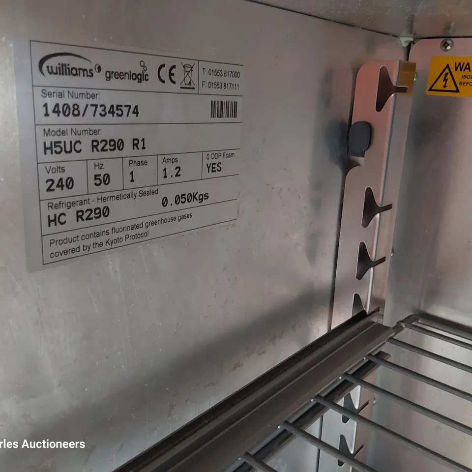 WILLIAMS UNDERCOUNTER FRIDGE H5UC R290 R1