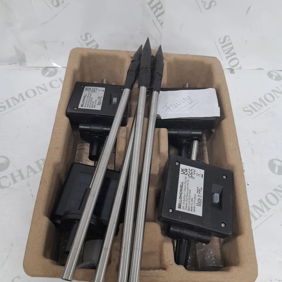 BOXED BELL & HOWELL GLIMMER STICKS SET OF 3 SOLAR PATHWAY LIGHTS