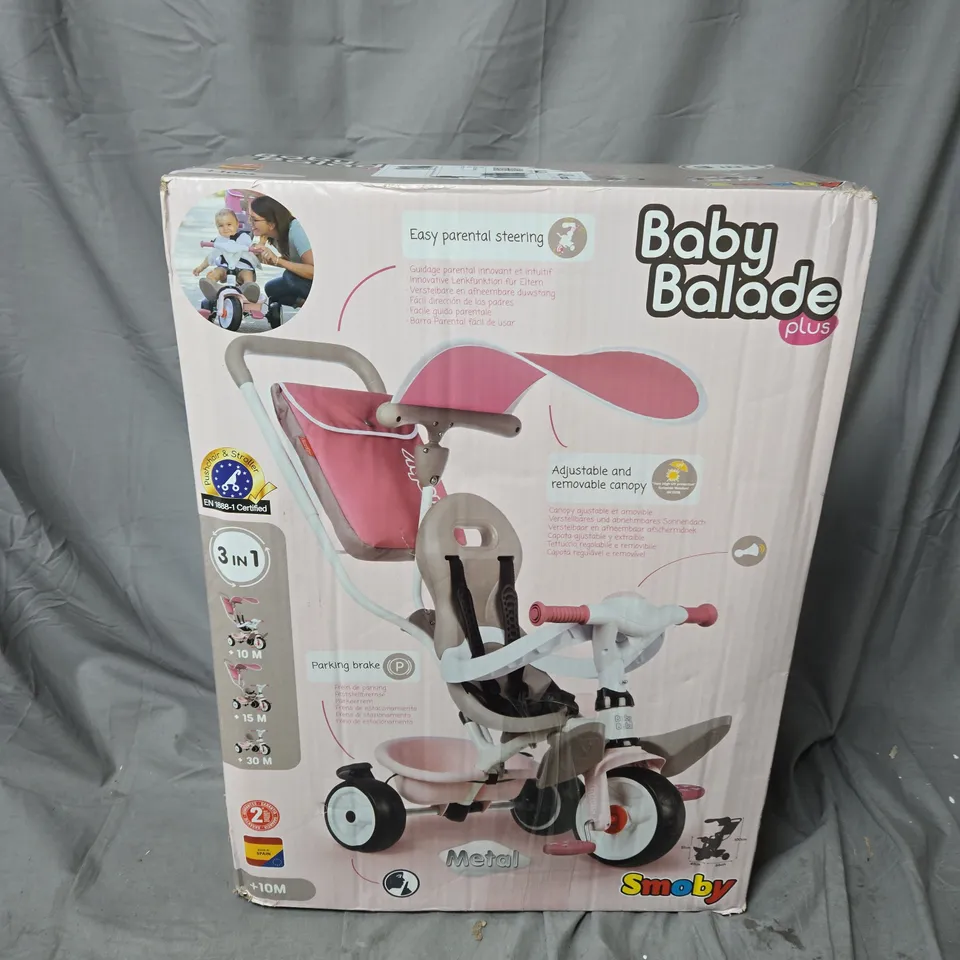 BOXED BABY BALADE PLUS TRICYCLE - PINK