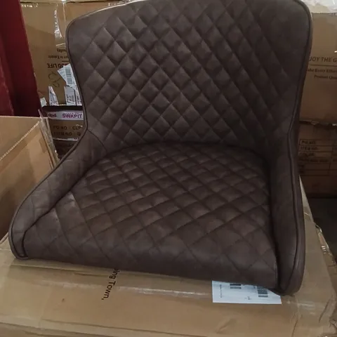 BOXED SET OF 2 FAUX LEATHER DINING CHAIRS