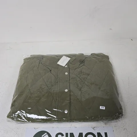 TAMSY OLIVE GREEN QUILTED JACKET – SIZE XL