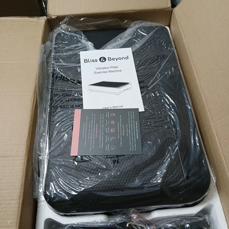 BLISS AND BEYOND VIBRATION PLATE EXERCISE MACHINE BOXED
