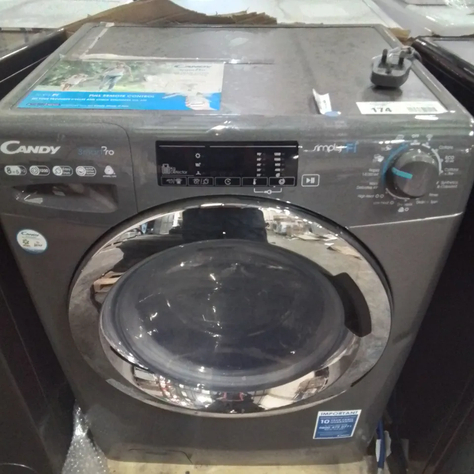 CANDY SMART 8KG/5KG 1200 SPIN WASHER DRYER CSOW2853TWCGE-80 - GRAPHITE
