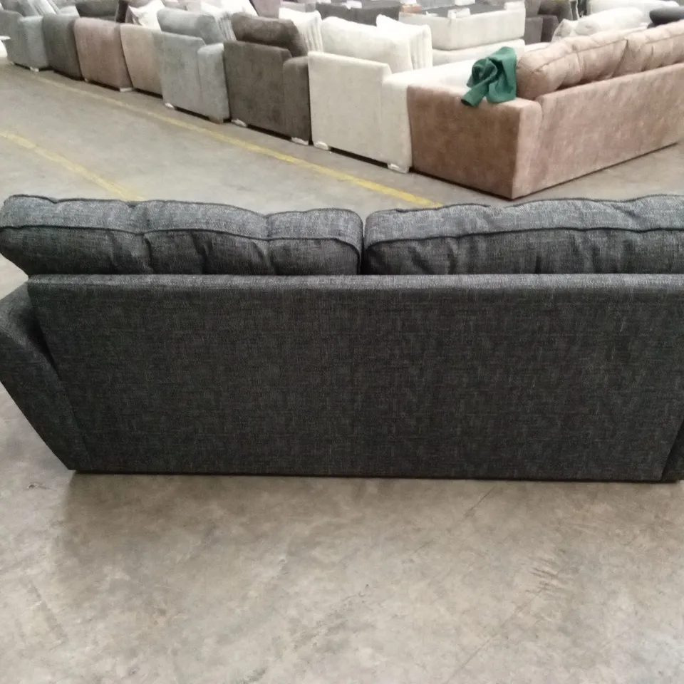 HALSTOW 3 SEATER FABRIC SOFA - CHARCOAL RRP £829