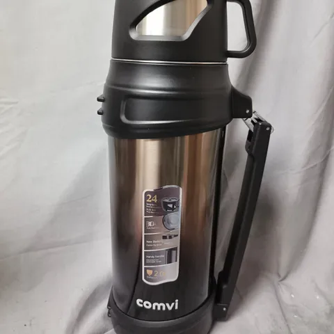 COMVI STAINLESS STEEL VACUUM FLASK WITH HANDLE, 2.0L