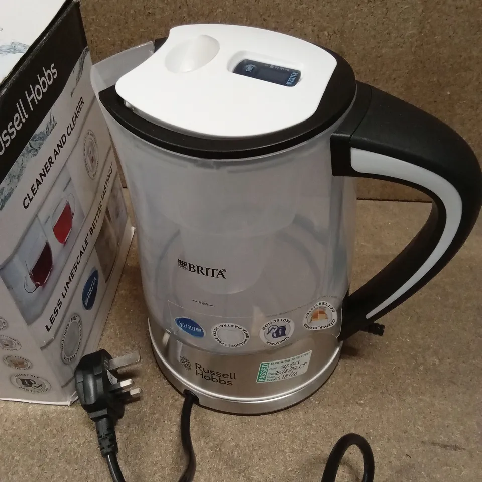 BOXED RUSSELL HOBBS PURITY BRITA CLEAR KETTLE - 22851
