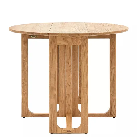 BOXED GALLERY DIRECT CRAFT FOLDING DINING TABLE NATURAL - COLLECTION ONLY 
