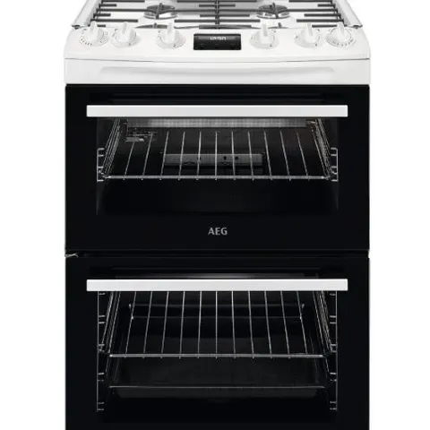 AEG CGX6130ACW 60CM WIDE DOUBLE OVEN GAS COOKER 