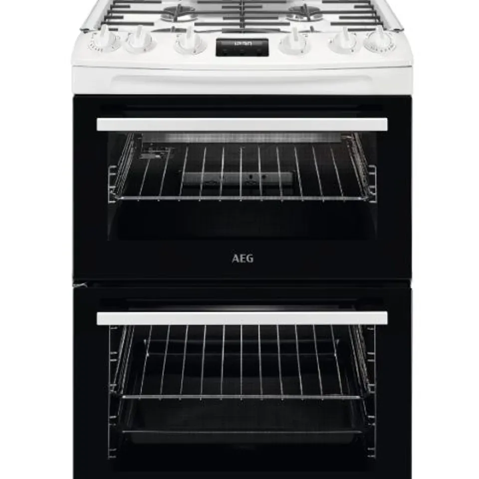 AEG CGX6130ACW 60CM WIDE DOUBLE OVEN GAS COOKER