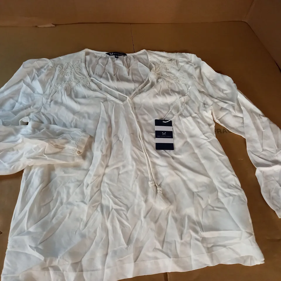 CREW CLOTHING ASHER TOP IN WHITE - 16