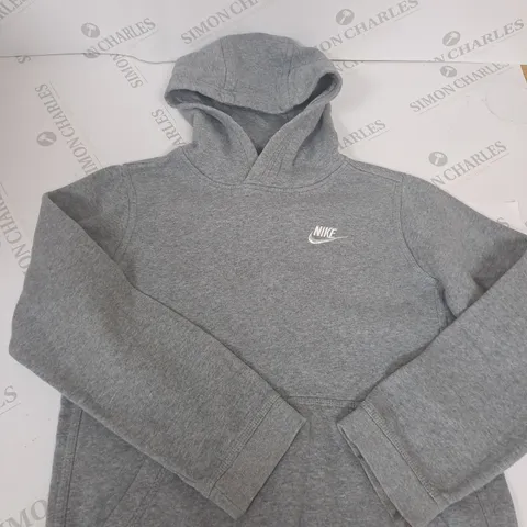 NIKE LOGO GREY HOODIE SIZE L - KIDS