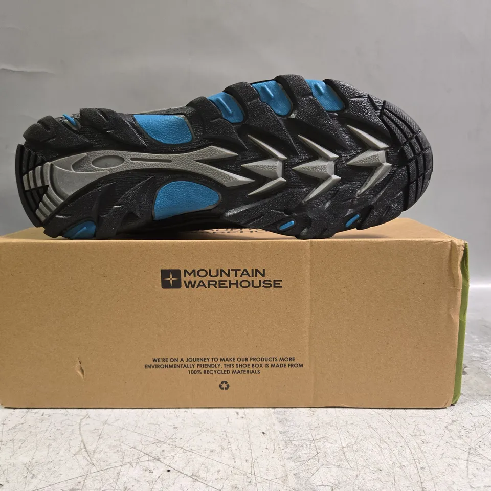 BOXED PAIR OF MOUNTAIN WAREHOUSE RAPID WOMENS WATERPROOF HIKING BOOTS IN GREY SIZE UK 8