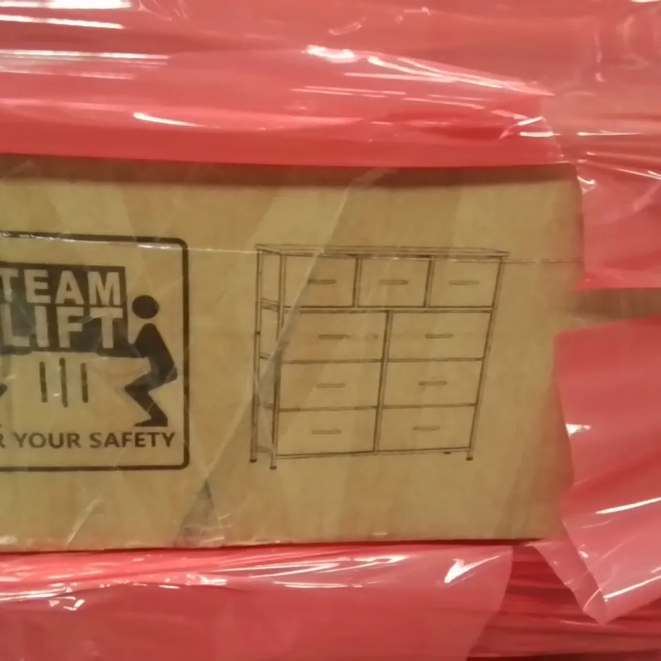 PALLET CONTAINING ASSORTED PRODUCTS INCLUDING: ELECTRIC GRIDDLE, STORAGE DRAWERS, TELESCOPIC HYDRCLEANERS ECT