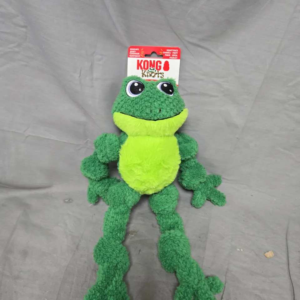 KONG KNOTS PLUSH FROG DOG TOY