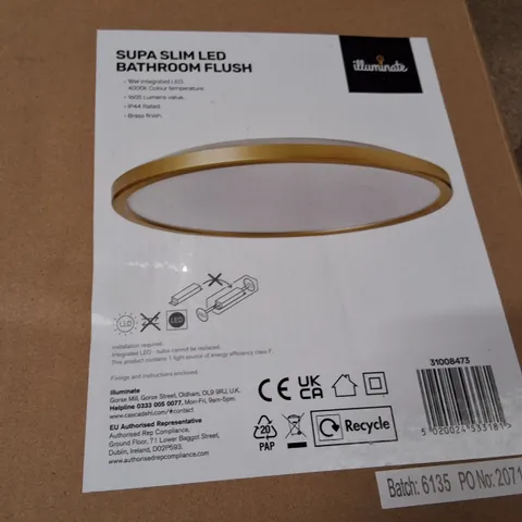 BOXED SUPA SLIM LED BATHROOM FLUSH CEILING LIGHT
