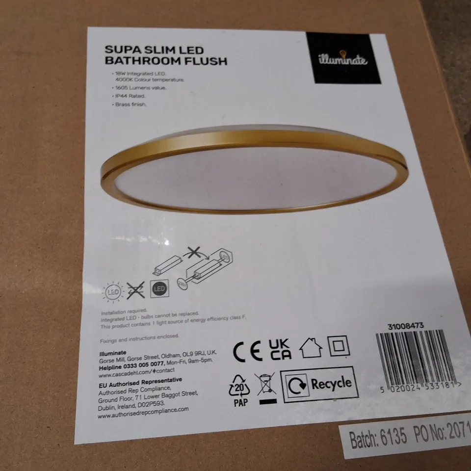 BOXED SUPA SLIM LED BATHROOM FLUSH CEILING LIGHT