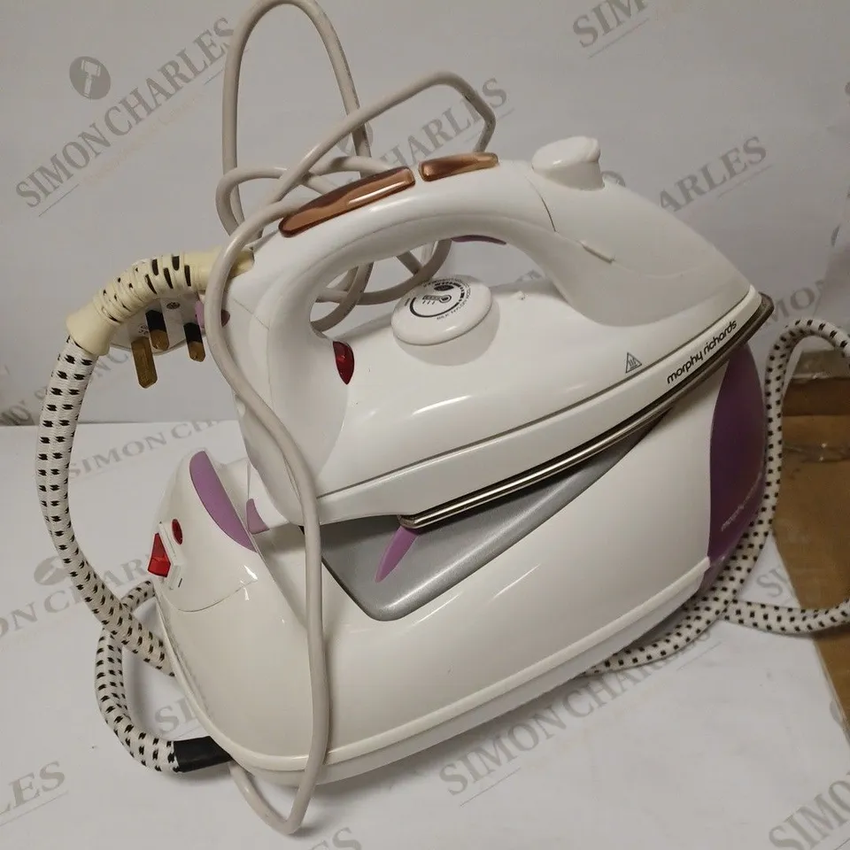 MORPHY RICHARDS JET STEAM GENERATOR IRON PINK/WHITE