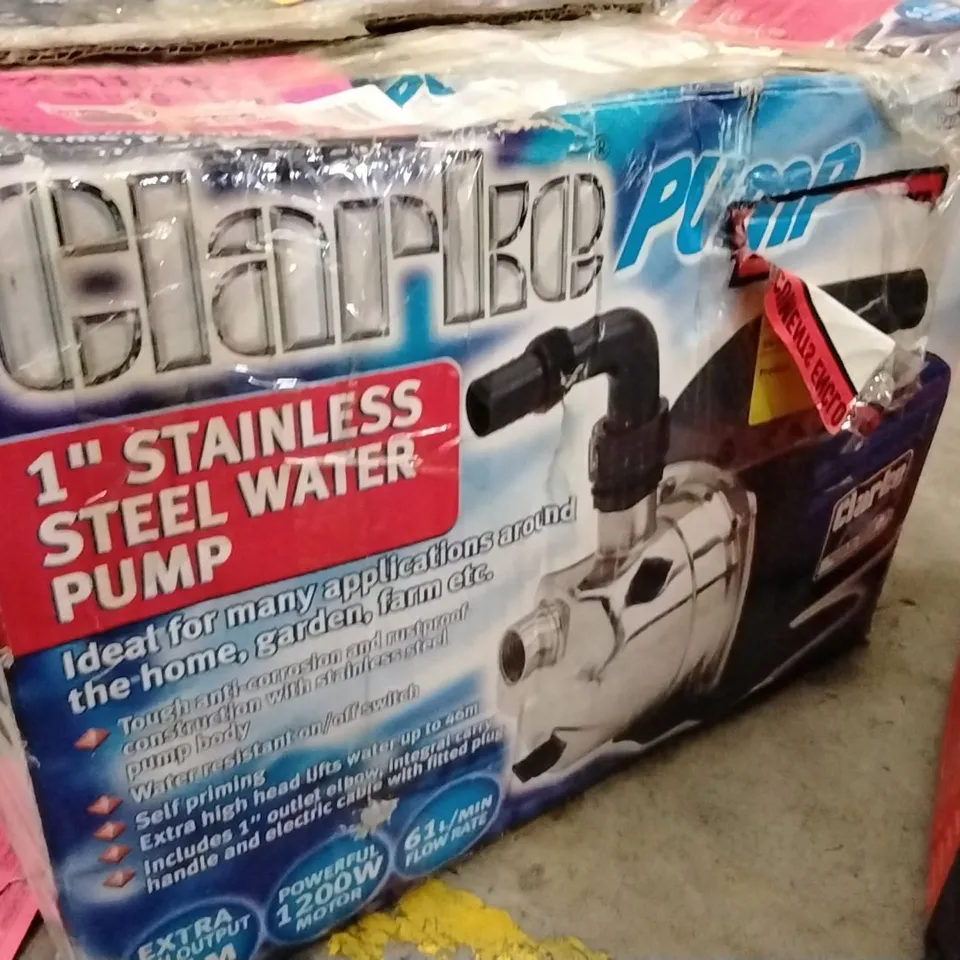 BOXED CLARKE SPE1200SS 1" SELF PRIMING STAINLESS STEEL PUMP