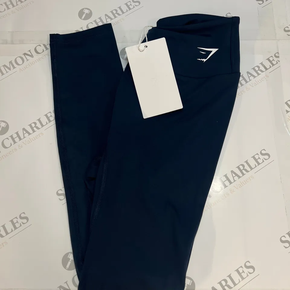 GYMSHARK TRAINING LEGGINGS IN NAVY SIZE M