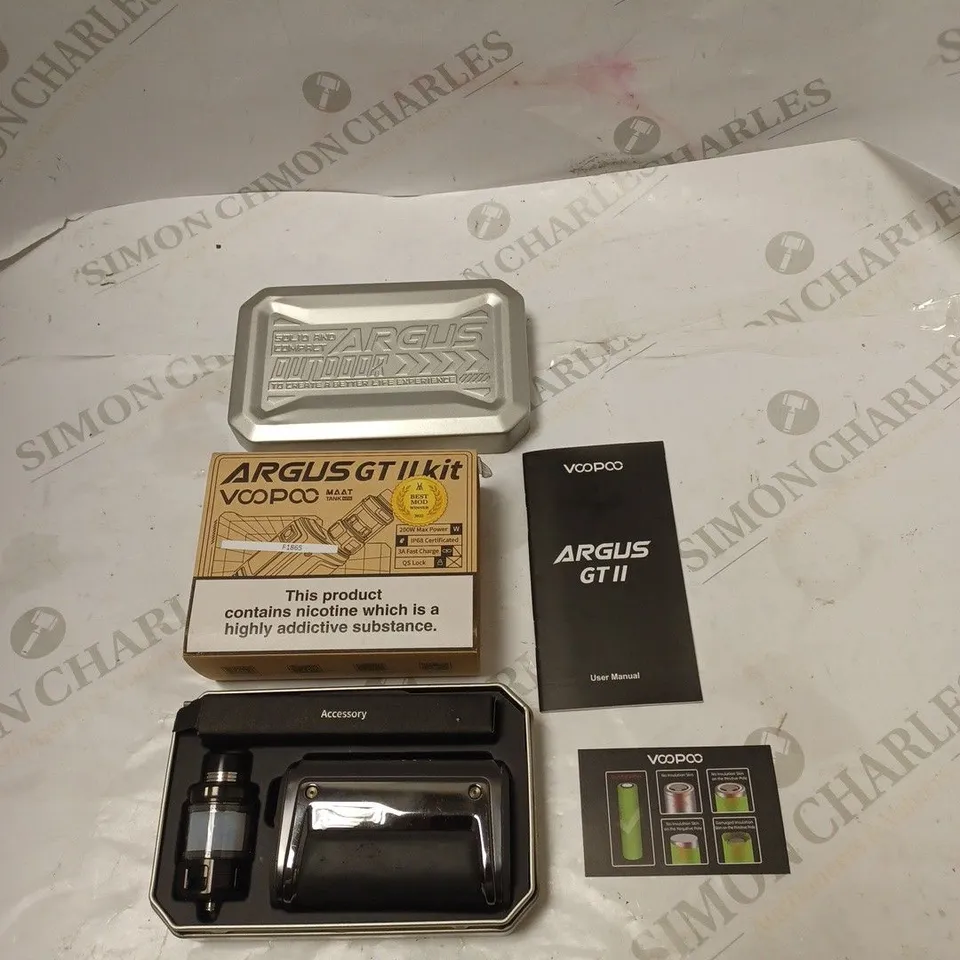 BOXED ARGUS GT 2 200W KIT - VOOPOO - WITH USB CABLE AND USER MANUAL