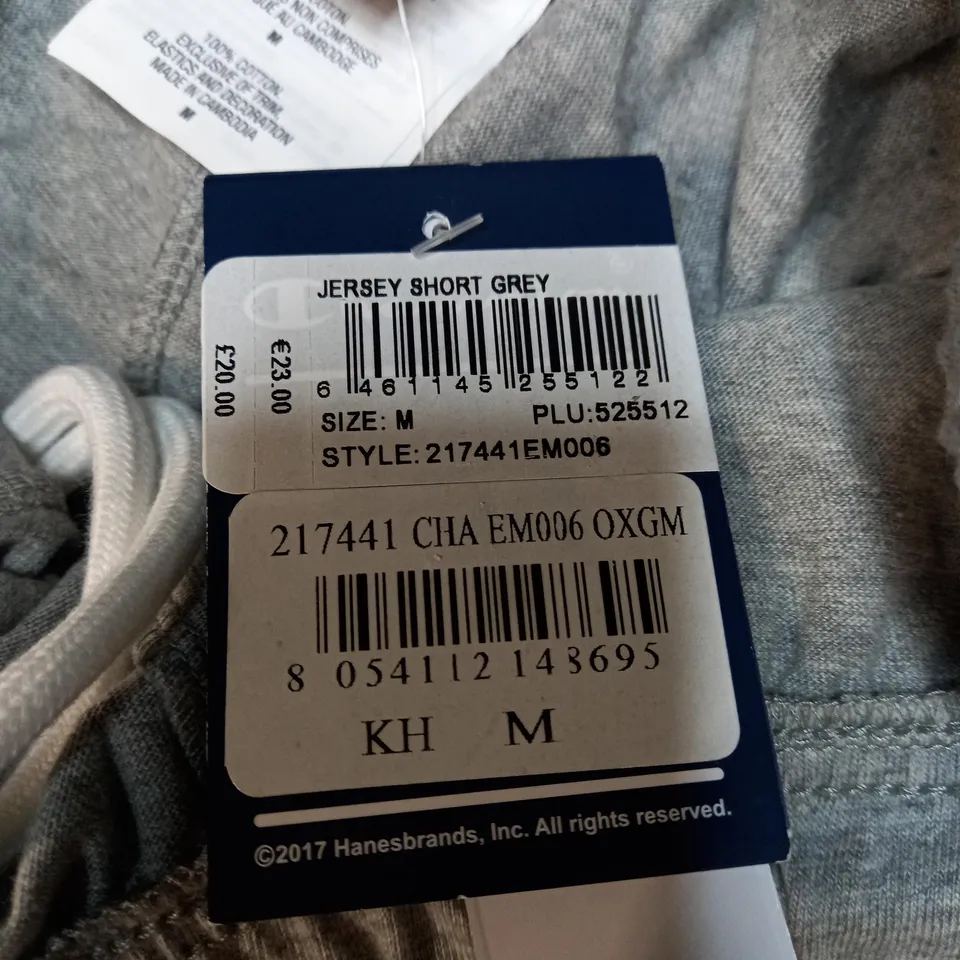CHAMPION JERSEY SHORTS - GREY, MEDIUM