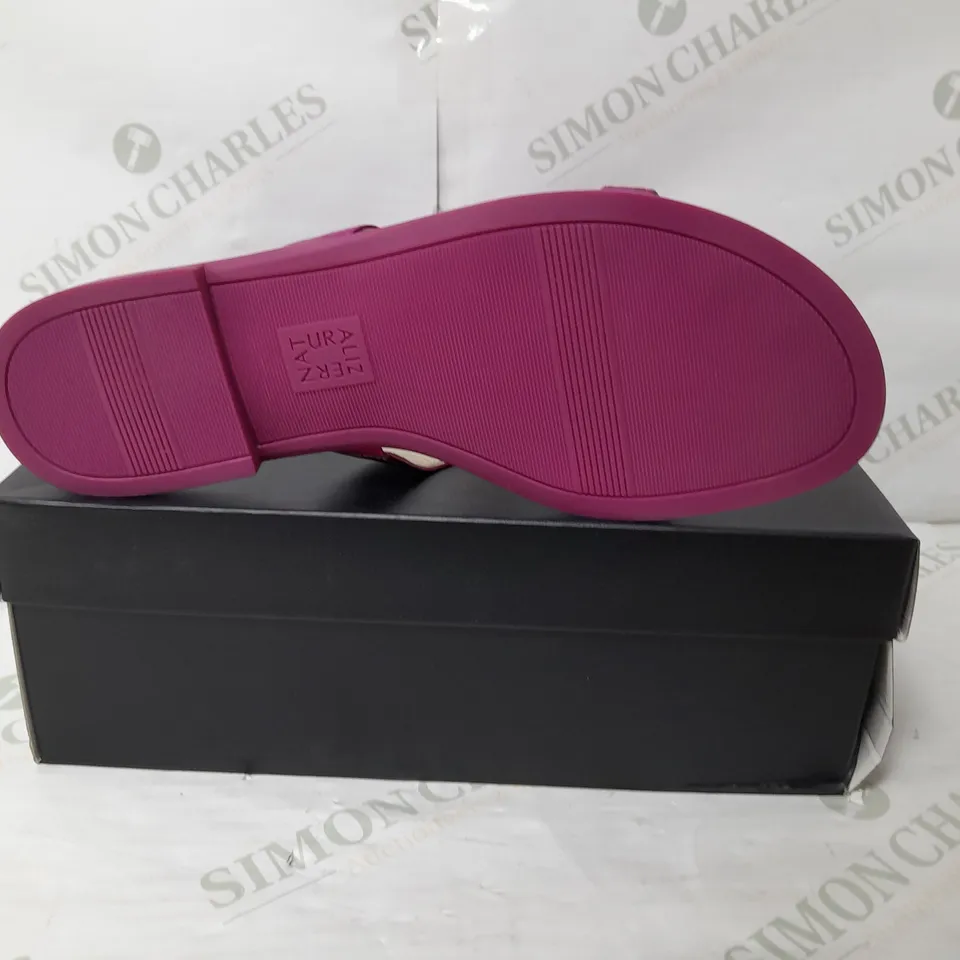 NATURALIZER RHINESTONE DETAIL STRAP SANDAL IN HOT PINK SIZE 7