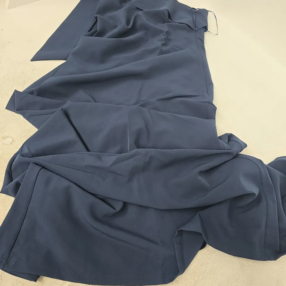 PRETTY LAVISH NAVY ONE-SHOULDER BRIDESMAID DRESS – UK 12 (EU 40, US 8)