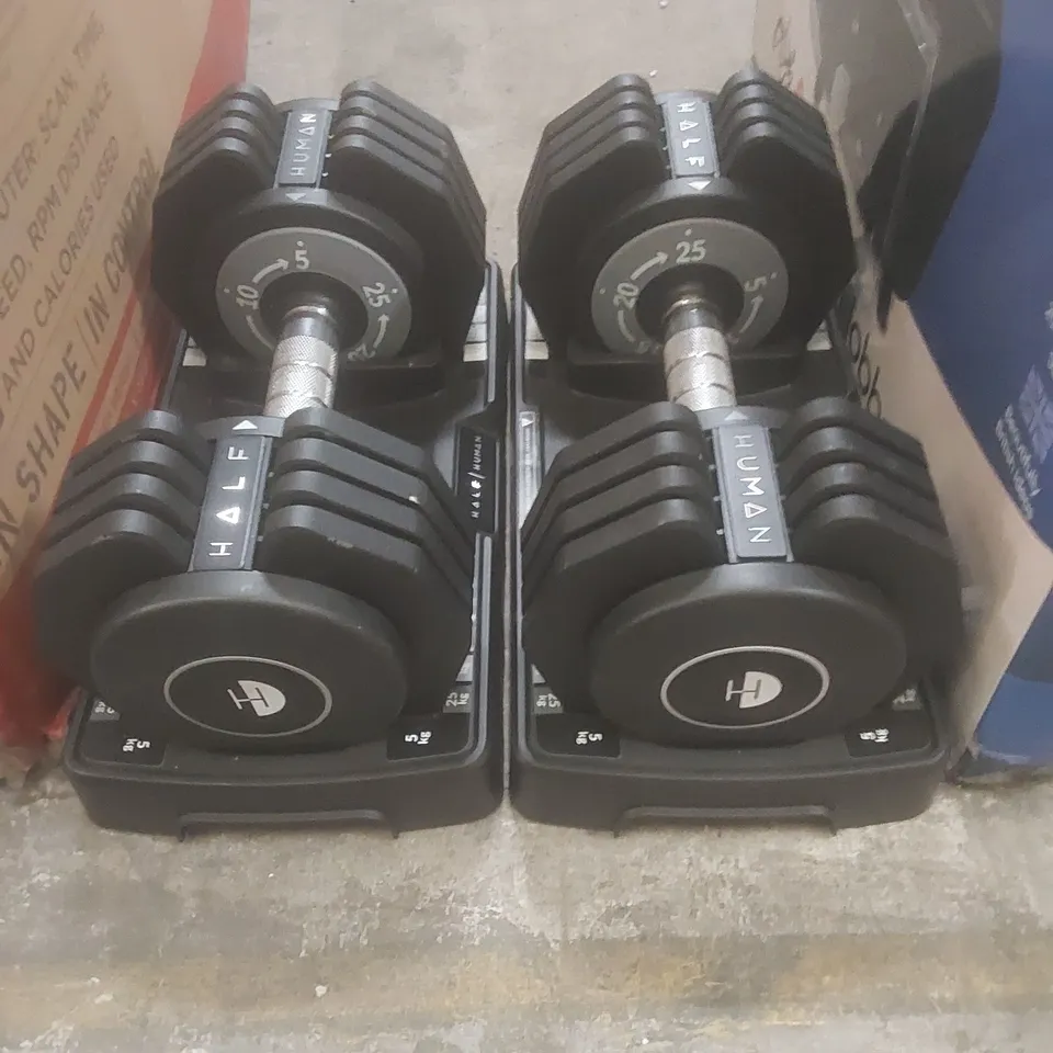 HALF HUMAN ADJUSTABLE DUMBBELLS (2 X 25KG)  RRP £249.99