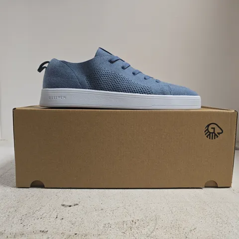 BOXED PAIR OF GIESSWEIN WOOL TRAINERS IN DENIM BLUE SIZE UK 10