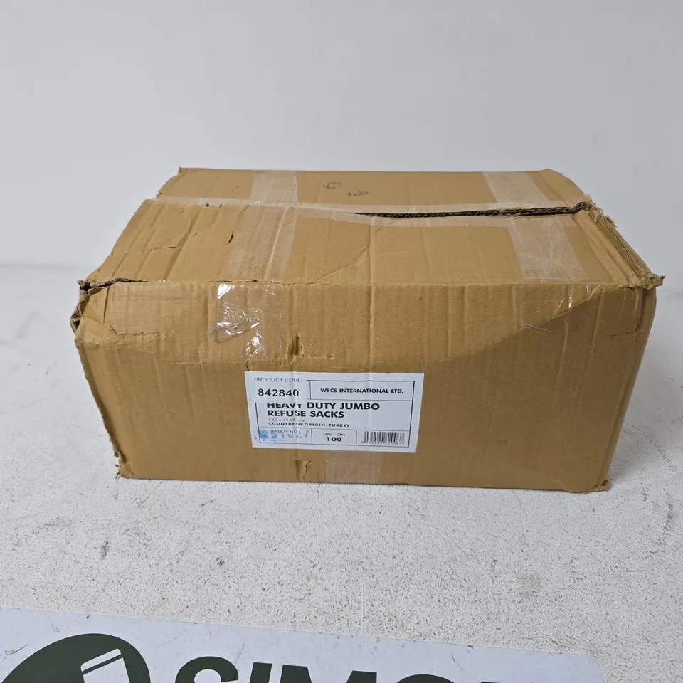 HEAVY DUTY JUMBO REFUSE SACKS (100 PACK)